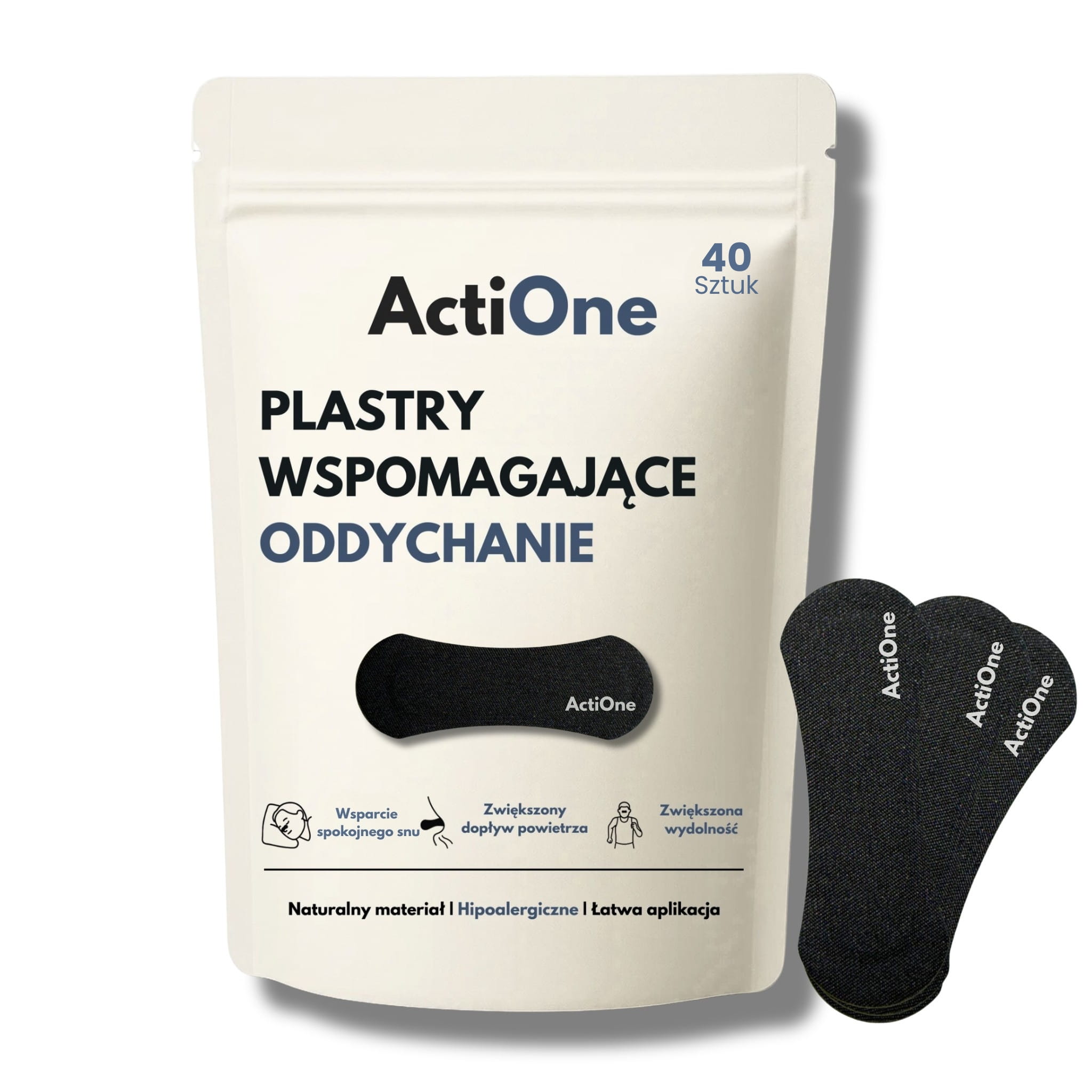 Plastry wspomagające oddychanie 40 szt. 